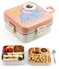 Pink Kids Steel Lunch Box 800ml Leakproof
