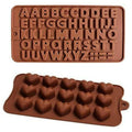 Baking Set Silicon Chocolate Mould Combo (Set of 2 Mould,Alphabet and