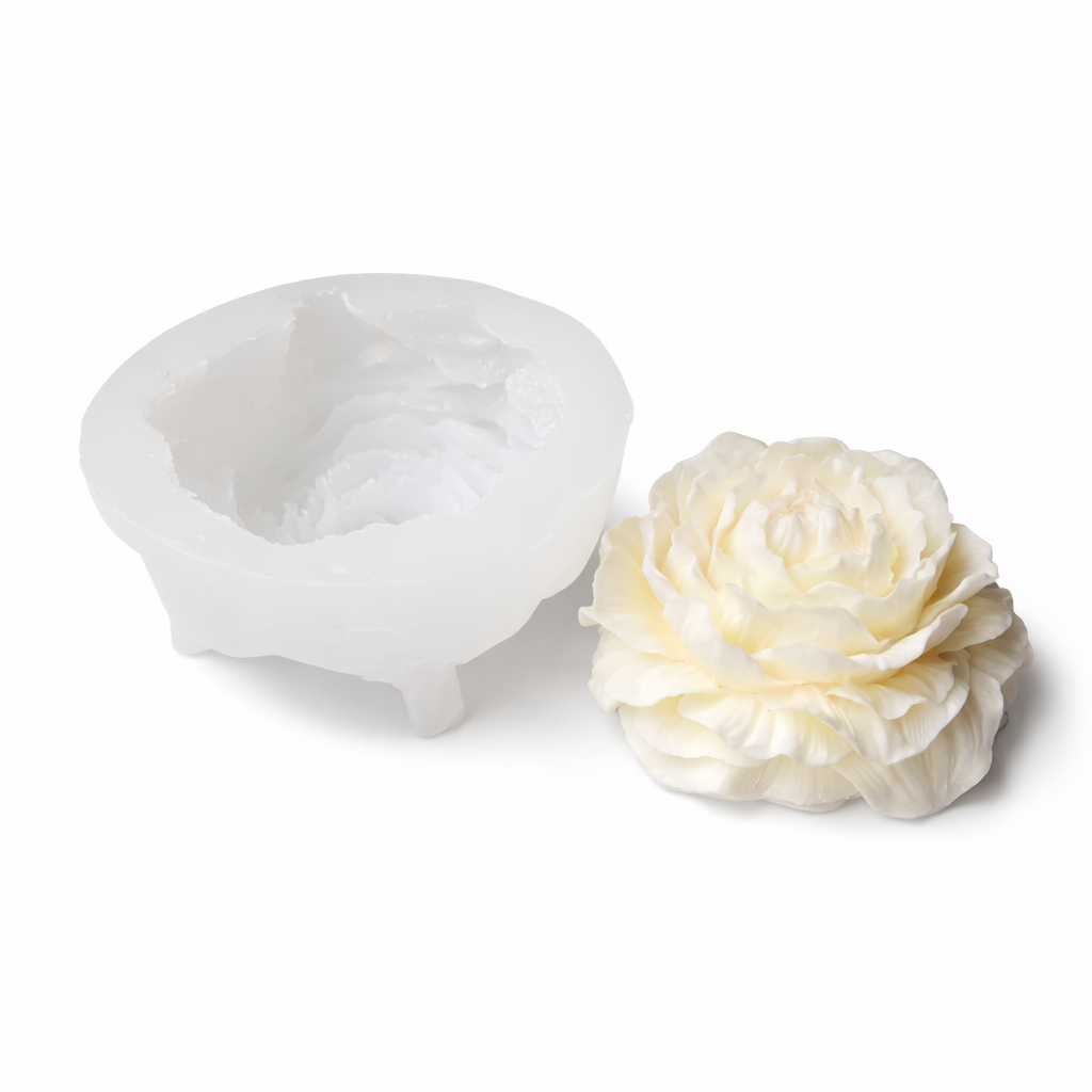 9cm Peony Candle Silicone Mold