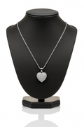 Silver Heart Pendant Necklace-D 21