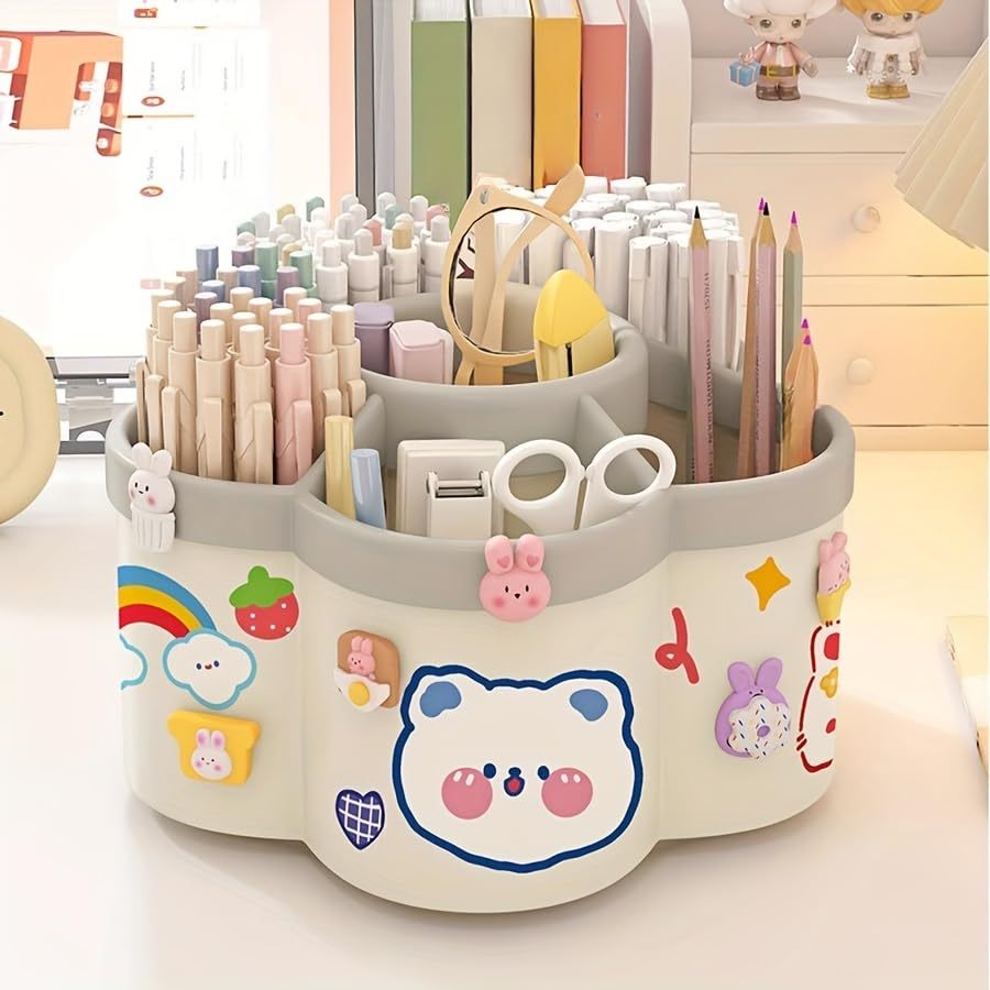 360掳 Rotating Pen Holder Organizer