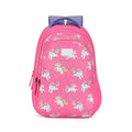 Pink Kids Backpack with Colorful Unicorn Print and Purple Handle