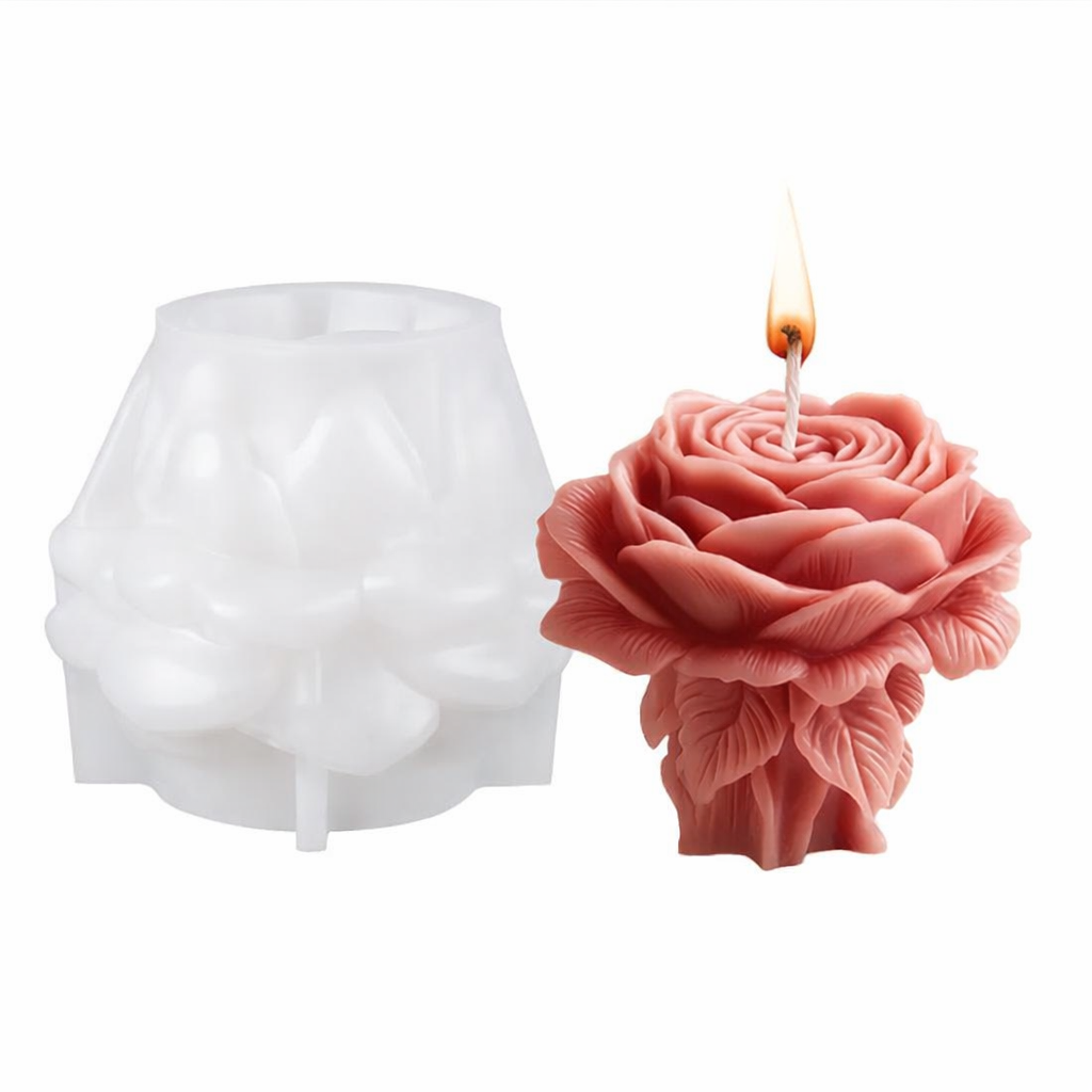 Rose Candle Silicone Mold Design