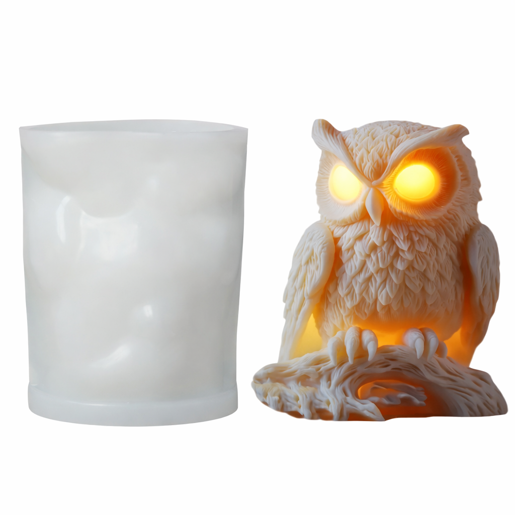 Owl Candle Silicone Mold Design