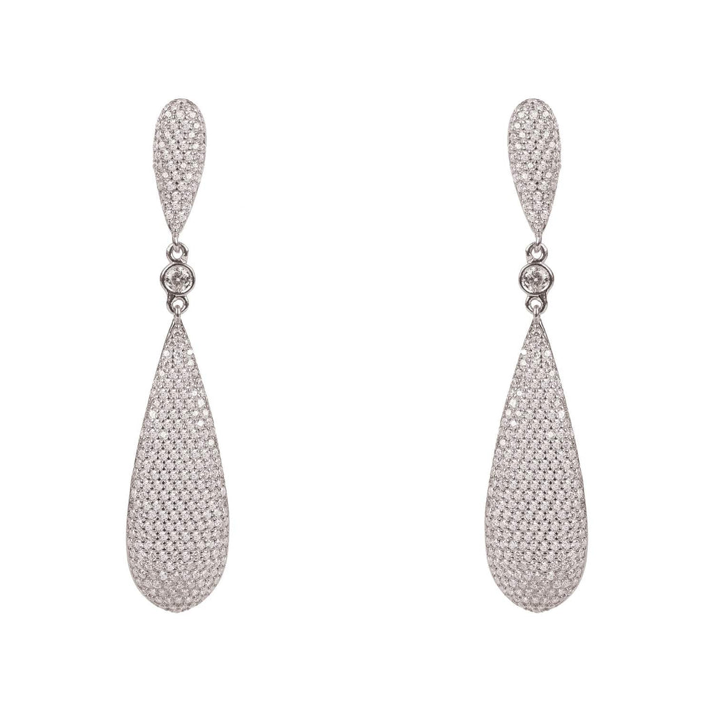 Latelita Long Drop Earrings Silver