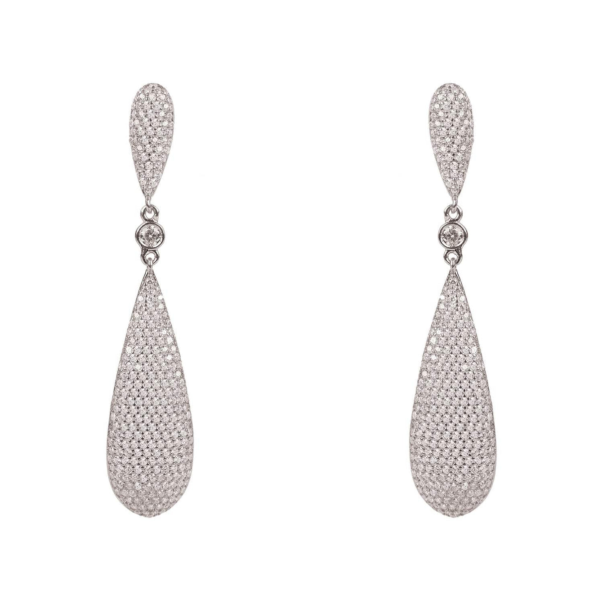 Latelita Long Drop Earrings Silver