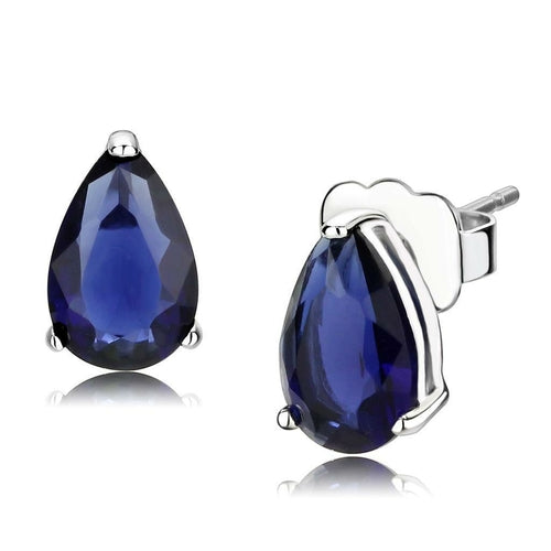 LO4672 - Rhodium 925 Sterling Silver Earrings with AAA Grade CZ  in