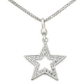 LOS441 - Silver 925 Sterling Silver Chain Pendant with AAA Grade CZ