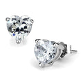 LOS882 - Rhodium 925 Sterling Silver Earrings with AAA Grade CZ  in