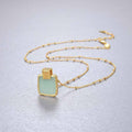S925 silver pendant bead chain necklace with nature stone and many
