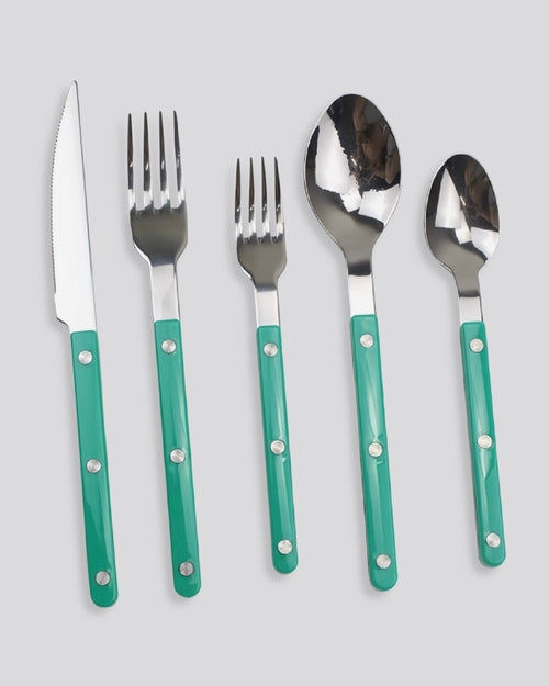 10 Pcs Modern French Rivet Cutlery Set - Bistrot Style Flatware