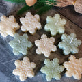 Snowflakes Handmade Candle - Festive Soy Wax Christmas Candle for