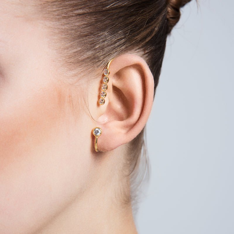 Magnolia Silver Behind Ear Wraps & Cuffs Earring