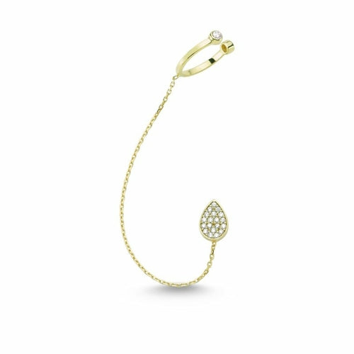Mia Silver Threader Ear Cuff Earring with Chain